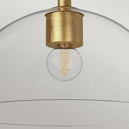 Kuppel-Pendelleuchte, modernes gebürstetes Gold, 1 x E27