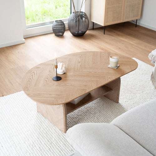 HOME DELUXE salontafel ovaal LIARA - 131 x 82 x 13 cm