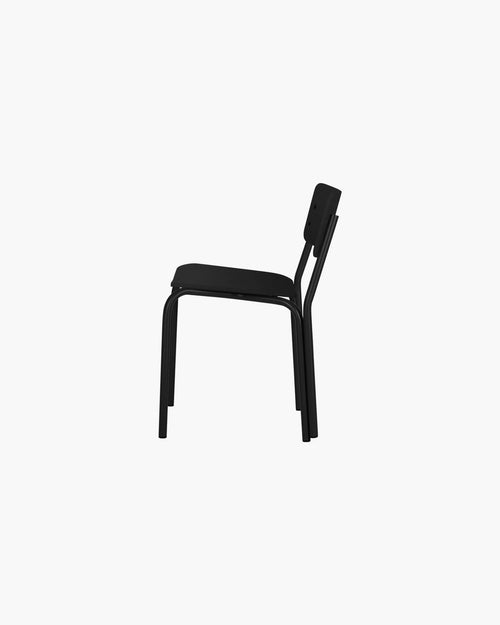 noo.ma Kei Chair - strak plywood design Vulcano Black, zithoogte 44,5 cm