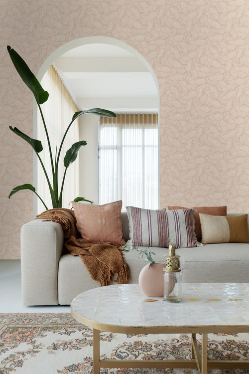 ESTAhome behang klaprozen beige - 53 cm x 10.05 m - 139705