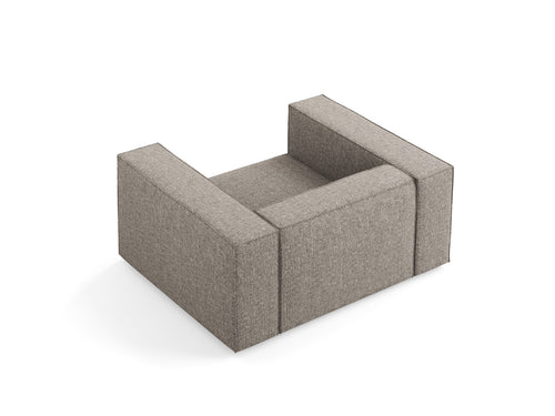 Cosmopolitan Design Fauteuil Arendal chenille, grijs - 102x124x70cm