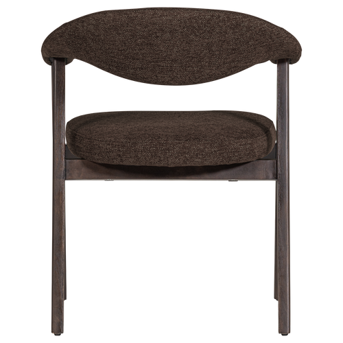 WOOOD eetkamerstoel armleuning bruin Avar - Set Van 2 - 77x60x60