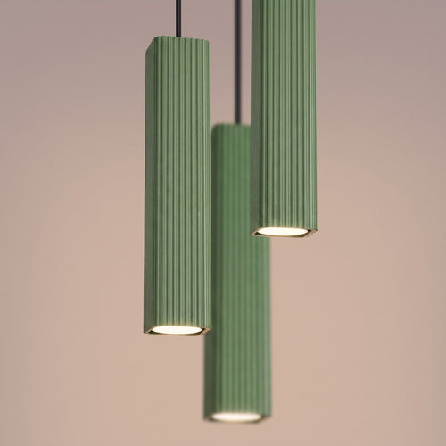 Sollux Lighting Hanglamp RAYO 3P saliegroen - 20x20x108cm