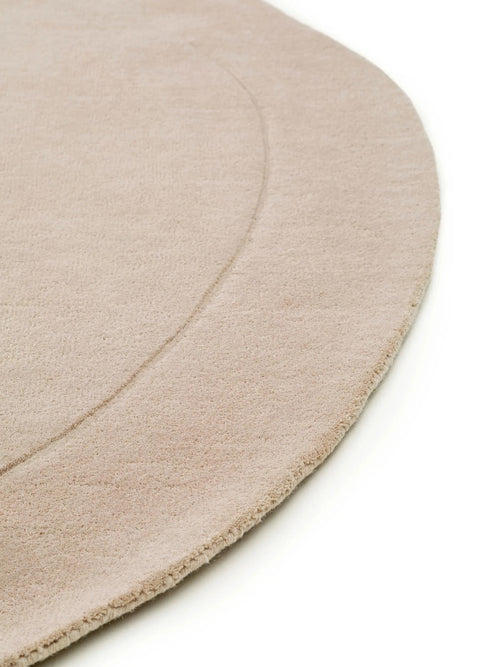 benuta wollen vloerkleed Shape - crème - ø 200 cm