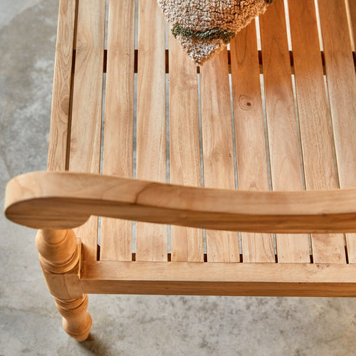 Tikamoon Bank van massief teakhout - Naturel - vtwonen shop