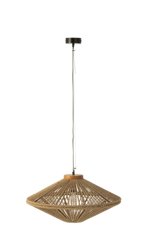J-Line hanglamp Ovni - ijzer/jute - naturel - small