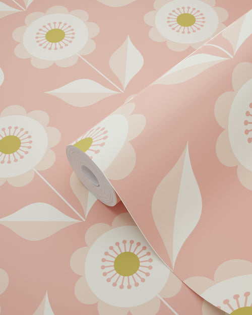 ESTAhome behang bloemen roze - 50 x 900 cm - 131862