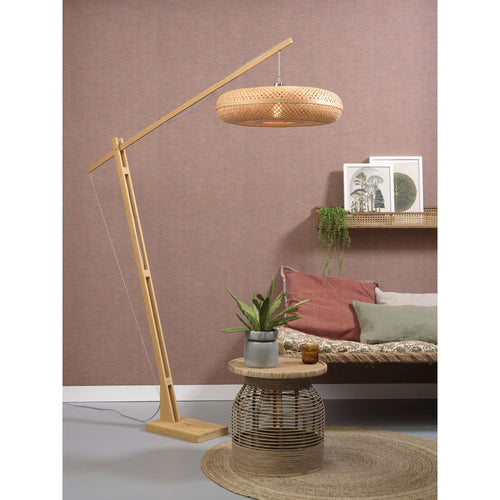 GOOD&MOJO vloerlamp Palawan - bruin - Ø60cm