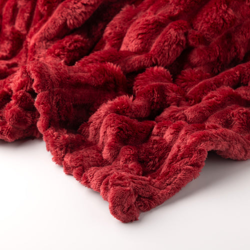 LUCAS - plaid 150x200 cm - gerecycled - bontlook - Merlot - rood