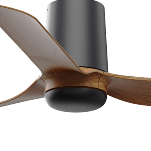 Faro MINI Punt Tub Small Zwart, Donker Hout DC-plafondventilator met 6 snelheden