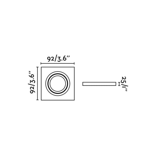 Faro Rad - 1 licht vierkante kantelbare inbouwspot wit, GU10