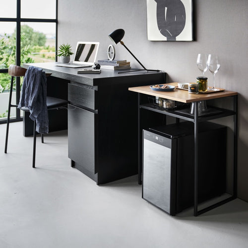 Yamazaki Bijzettafel met Lade - Tower - Zwart - vtwonen shop