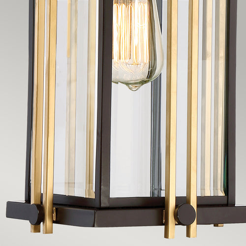 Elstead Goldenrod - 1 lantaarn met lichte middellange ketting - bronzen afwerking, E27