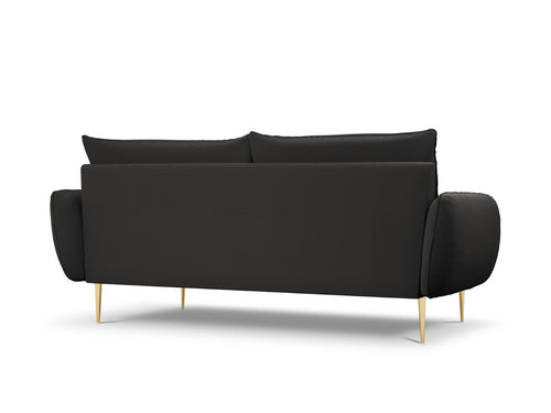 Cosmopolitan Design Bank Vienna 4-zits, boucle, zwart - 92x230x95cm