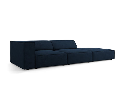 Cosmopolitan Design Rechte bank Arendal 4-zits, chenille met ribbeleffect, koningsblauw - 102x262x70cm