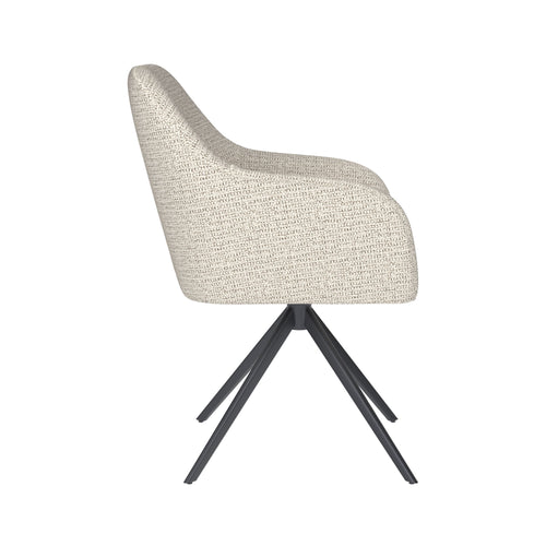 Housecraft Living Otis Eetkamerstoel Draaibaar Metaal Off-White - Beige - vtwonen shop