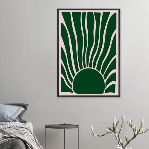 Artfulprints Poster Matisse – Flora flow   - 30x40 cm - Donkergroen