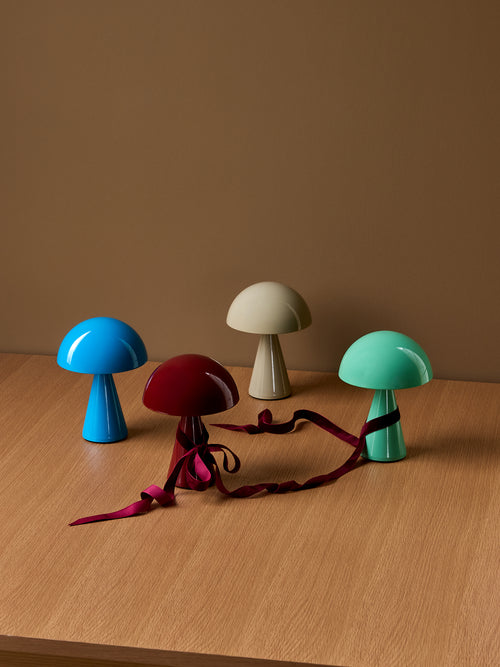 Hübsch draagbare lamp Mush - ijzer/polycarbonaat - ø15xh20cm led - vtwonen shop