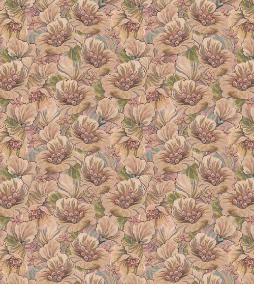 ESTAhome fotobehang geborduurd bloemmotief bruin, beige en oudroze - 2.5 x 2.79 m - 159530 - vtwonen shop