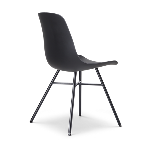 Nolon Noa-Pip Eetkamerstoelen Set van 2 - Zwart - Zwarte Poten - vtwonen shop