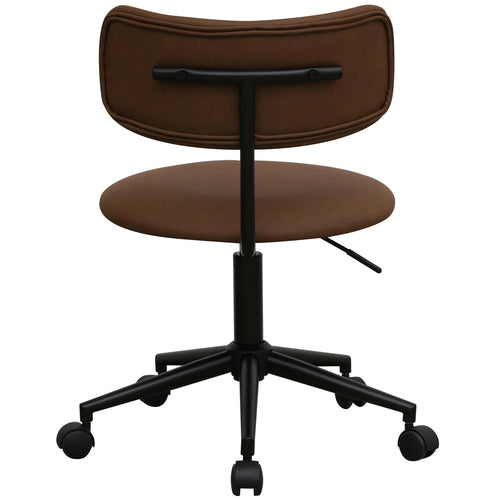 Furnhouse bureaustoel Roxy - Donkerbruin - Kunstleer - 57x56x74