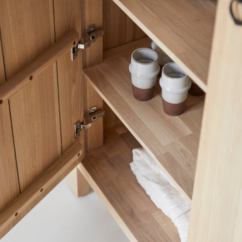 Tikamoon Eikenhouten dressoir 125 cm - Naturel - vtwonen shop