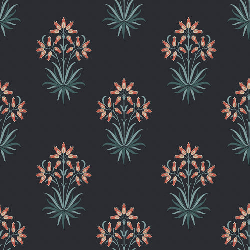 William Morris at Home Vliesbehang - Hyacinth Flower Midnight