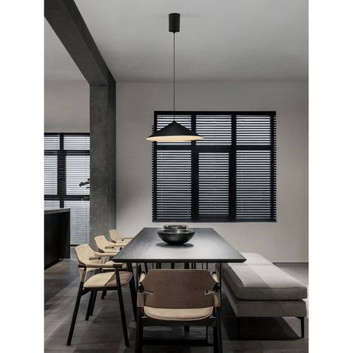 Nova Luce LUI Dome hanglamp voor plafond, zandkleurig zwart, LED 12W 767lm 3000K