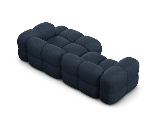 Cosmopolitan Design rechter hoekbank Loretto 3-zits, structurele stof donkerblauw - 147x250x68cm