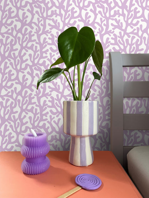 ESTAhome behang koraal paars en wit - 50 x 900 cm - 131011 - vtwonen shop