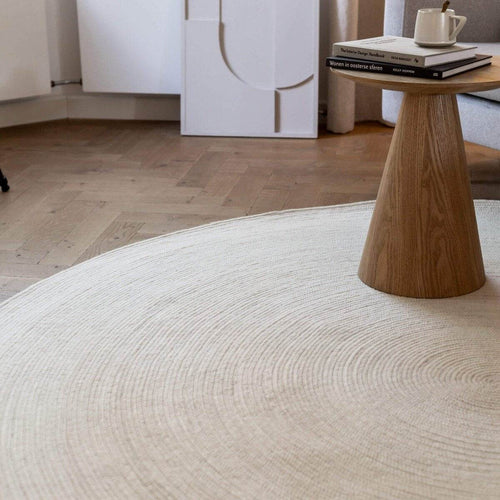 Interieur05 Rond wollen vloerkleed Gapo wit - 220 x 220 cm - vtwonen shop