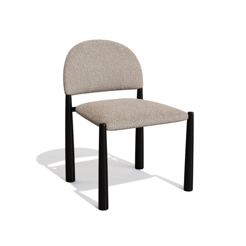 Sia Home - Eetkamerstoel MILO - Bouclette stof - Mol - 53cm - vtwonen shop