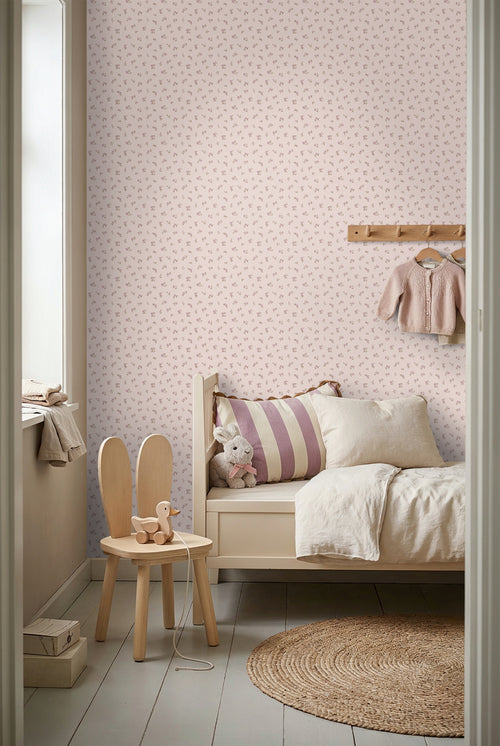 ESTAhome behang vintage bloemetjes paars - 50 x 900 cm - 132222