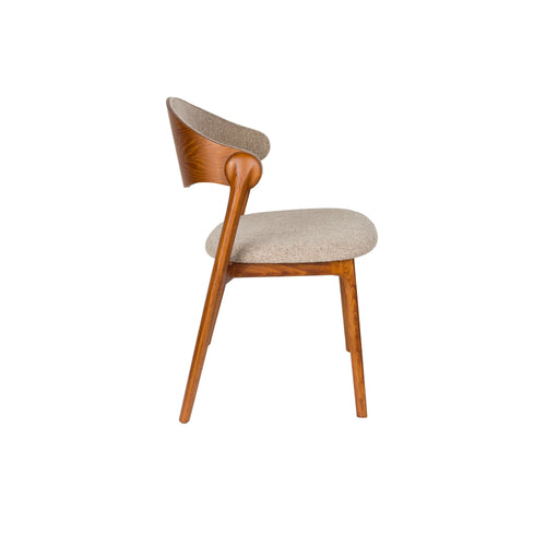 Dutchbone Babington Eetkamerstoelen Walnoot kleur - Set van 2