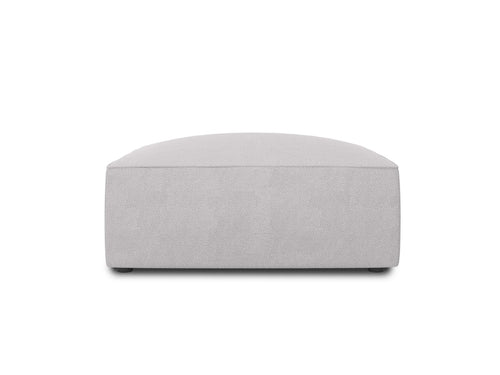 Micadoni Poef Ruby structurele stof, lichtgrijs - 93x93x40cm