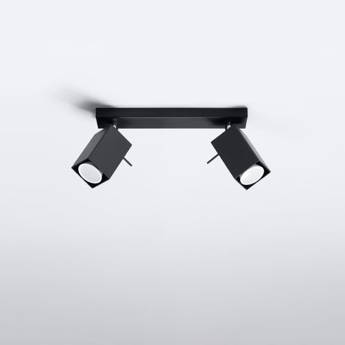 Sollux Lighting Plafondlamp MERIDA 2 zwart - 30x6x16cm