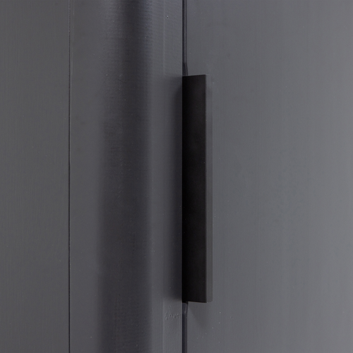 WOOOD smalle hoge kast Gunnar - Grenen - Matzwart - 217x45x39