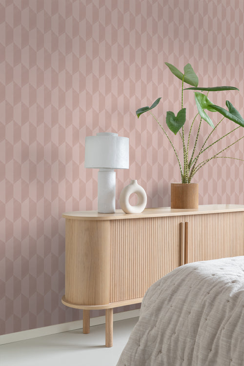 Origin Wallcoverings behang 3D-motief oudroze - 50 x 900 cm - 348032 - vtwonen shop