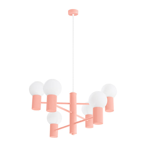 Sollux Lighting Kroonluchter HALO 6 perzik - 64x64x230cm