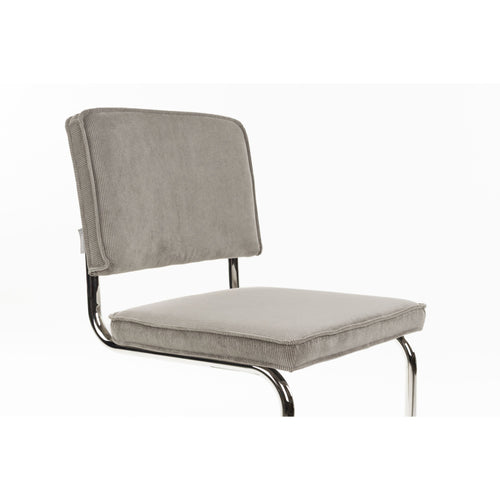 Zuiver Ridge Rib Kink Eetkamerstoelen  Lichtgrijs - Set van 2 - vtwonen shop