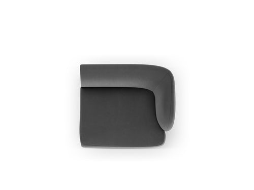 Micadoni rechter module Miley flueel grijs - 90x90x70cm