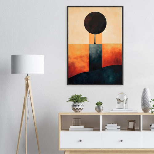 Artfulprints Poster Boho – Graphic dusk   - 30x40 cm - Oranje