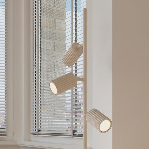 Sollux Lighting Vloerlamp KARBON 3 beige - 30x30x155cm