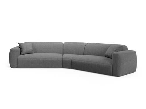 Cosmopolitan Design Symmetrische modulaire hoekbank Strino 3-zits, structurele stof grijs - 210x344x78cm