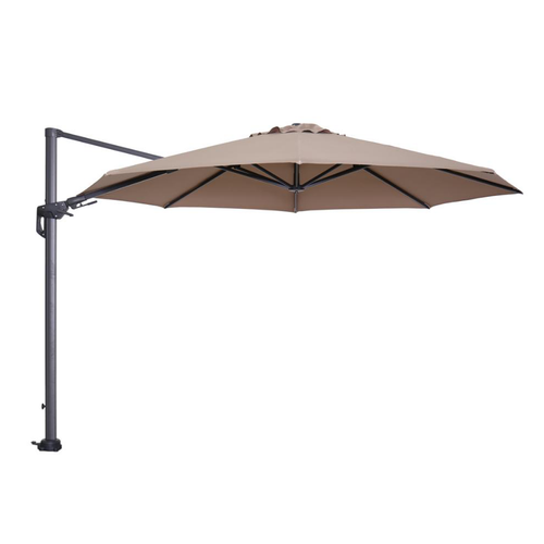 Hawaii parasol - Ø350 cm - carbon black - taupe - vtwonen shop