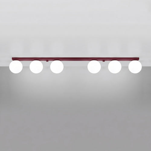 Sollux Lighting Plafondlamp YOLI 6 bordeaux - 120x12x14,5cm
