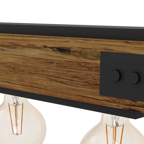 EGLO hanglamp Layham - e27 - 96 cm - zwart/bruin - vtwonen shop