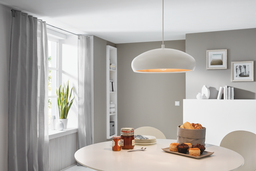 EGLO hanglamp Mogano 1 - e27 - ø 40 cm - wit/koper