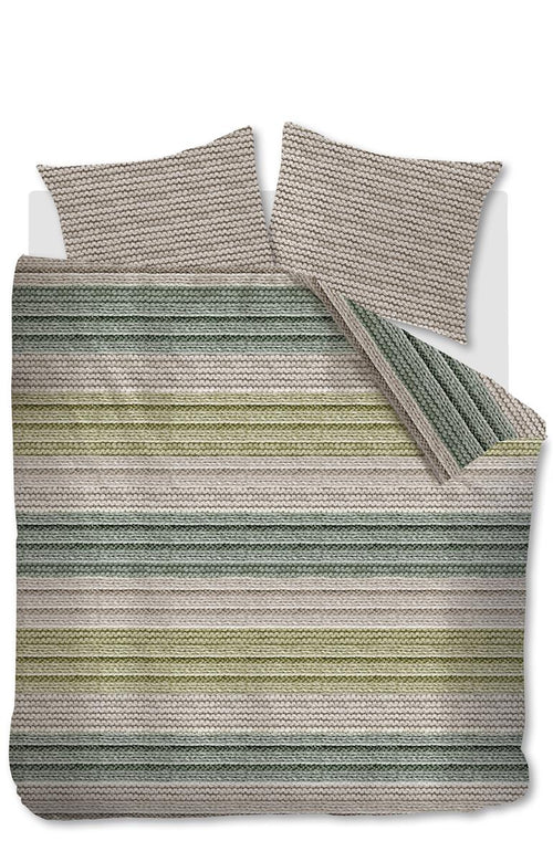 Ambiante dekbedovertrek Cozy Knit - 240x200/220 cm - groen - vtwonen shop