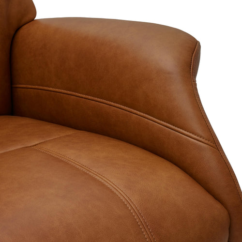 Furnhouse elektrische relaxfauteuil Bonanza - Cognacbruin - Draaibaar - 83x76x115